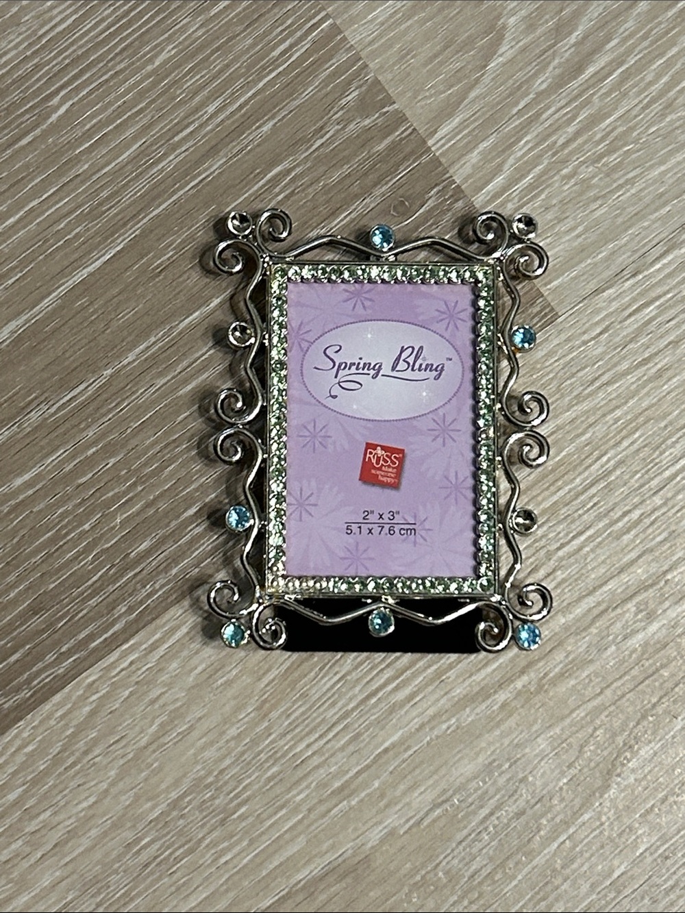 Russ Spring Fling Cute Dainty Rhinestone Accented  2x3in Frame